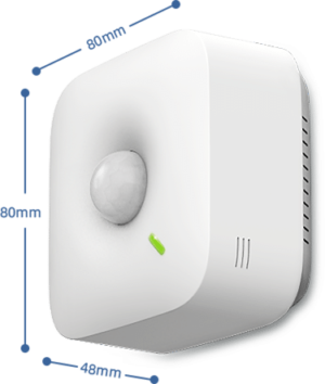 Dimensions of the MS1 wifi smart motion sensor