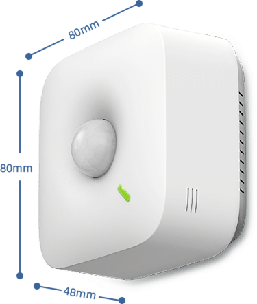 Dimensions of the MS1 wifi smart motion sensor