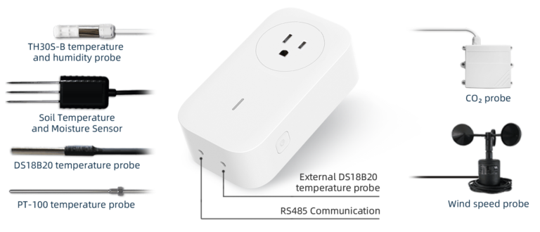 SP1 best wifi smart plug with remote with several external probes and sensors