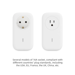 Wifi smart plug with text describing the many features