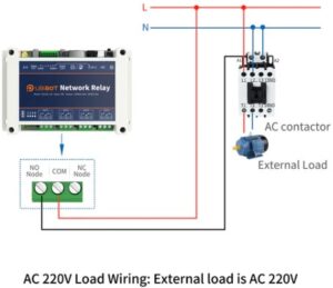 network relay wiring diagram for 220V systems