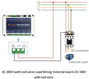 network relay wiring diagram for 380V systems